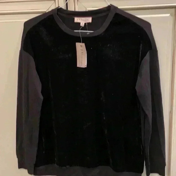 NWT Philosophy velvet shirt, size Small - Picture 3 of 5